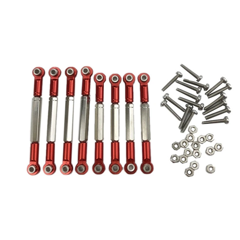 

Metal Tie Rod for WPL 1:16 Henglong Red & Metal Chassis Frame Car Shell Suspension Bracket Kit for MN90 MN90K MN91 MN45