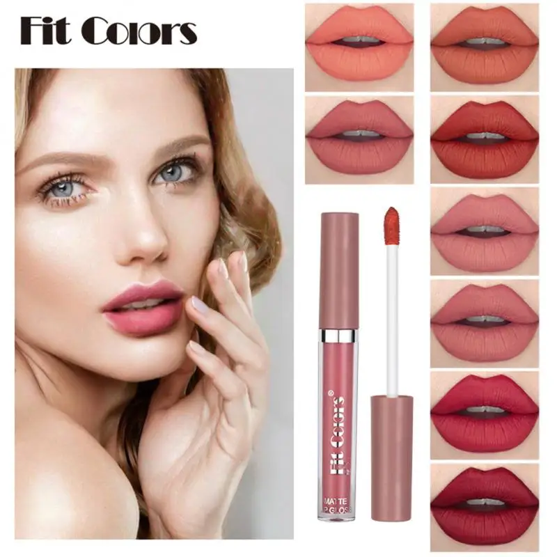 

Matte Velvet Lip Glaze Waterproof Lasting Moisturizing Lip Gloss Matte Non-stick Cup No Fading Lipstick Makeup TSLM1