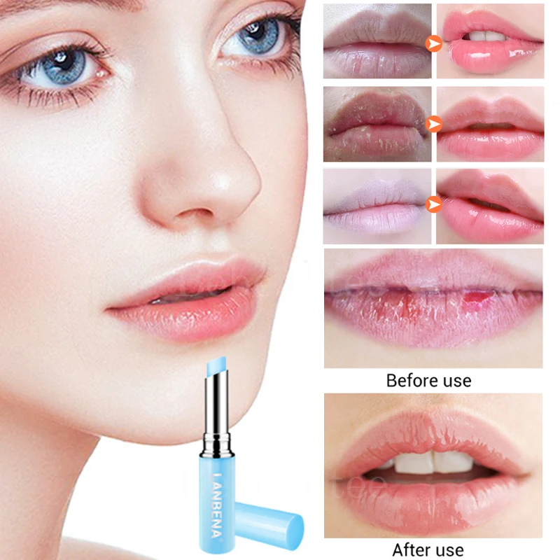 

LABENA Lip Balm Hyaluronic Acid Moisturizing Nourish LANBENA Plumper Line Natural Extract Rose Chameleon Lambena Makeup Lipstick