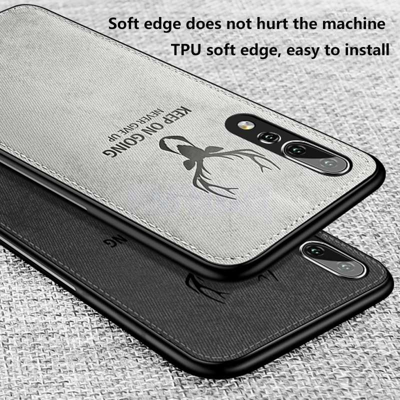 hot cloth texture deer 3d tpu magnetic car case for huawei mate 40 30 built in magnet plate case for p20 p30 p40 pro lite cover free global shipping