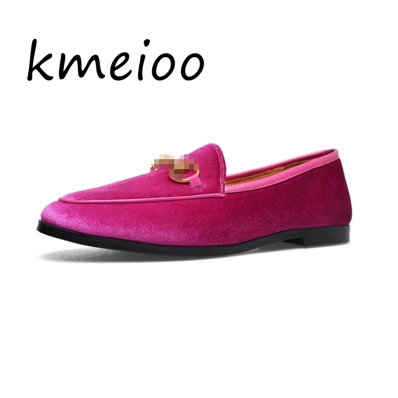 Kmeioo Обувь без застежки для женщин Новая мода весна Новинка осени стиль с открытой
