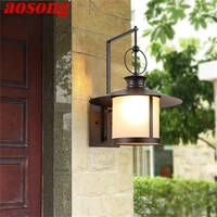 aosong outdoor wall lamp classical retro sconces light waterproof ip65 home led for porch villa