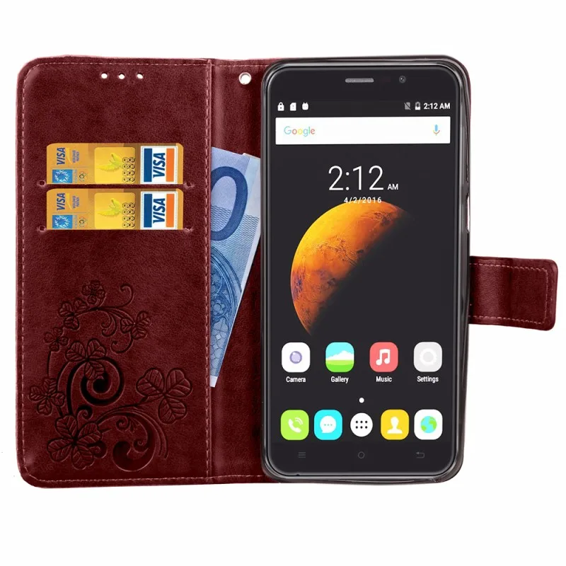 OEEKOI Four Leaf Clover Wallet Flip Cover Case for Cubot Magic/Note Plus | Мобильные телефоны и аксессуары