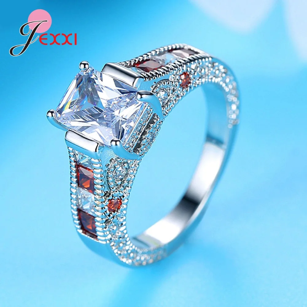 Быстрая доставка Роскошные Кольца из стерлингового серебра 925 пробы для женщин