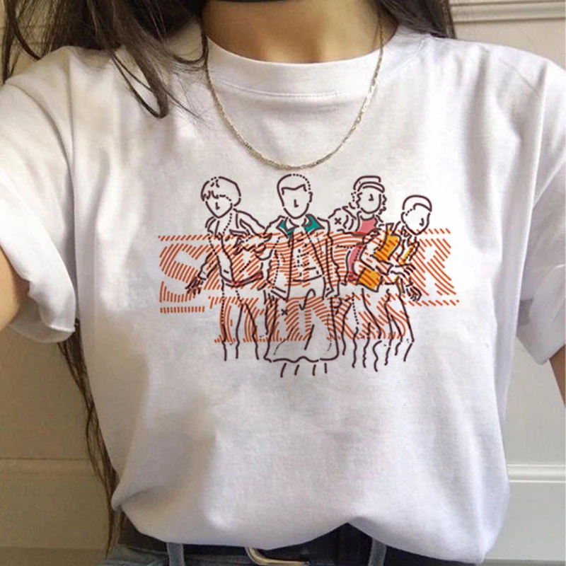 Странные Вещи Сезон 3 Harajuku Eleven футболка женская с перевернутым пухом Ullzang 90s футболка Веселая Футболка с принтом Графический Топ Футболка женская - Цвет: 7436