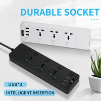 universal outlets electrical extension sockets usb 3 1a charger port independent switches cord surge protection power strip