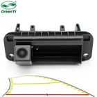 Автомобильная динамическая траектория, парковочные линии, Автомобильная камера заднего вида с ручкой багажника для Mercedes Benz C Class W204 C180 C200 C260