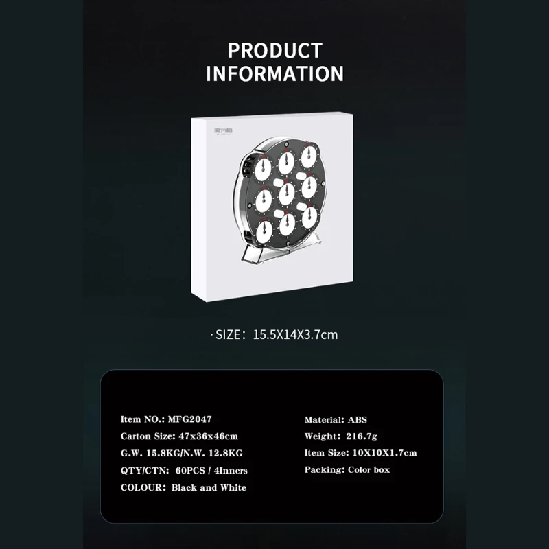 

Professional Magnetic Clock Puzzle Magic Speed Cube Puzzle Baby Educational Toys 23GD