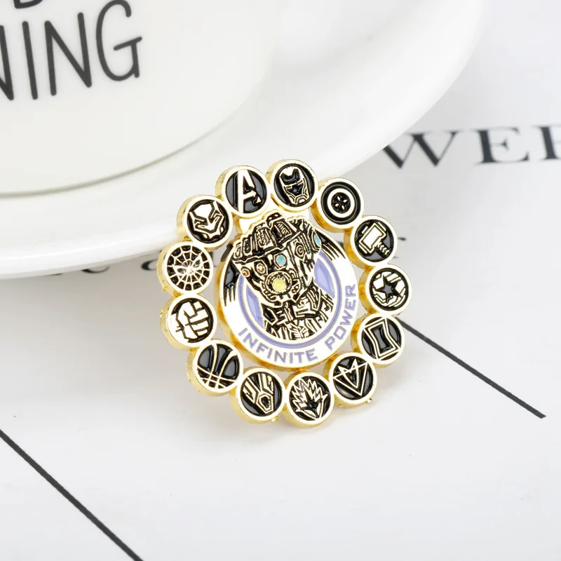 Новый мультяшный значок Avengerss-Thanos, значки для рюкзаков, Детские Металлические Значки для одежды