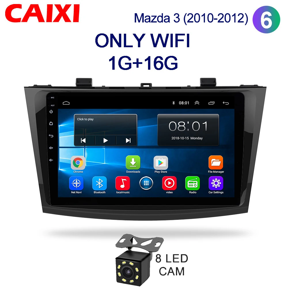 CaiXi " android 8,1 Автомобильный мультимедийный dvd-плеер для Mazda 3 2004-2013 2 din автомобильный dvd gps навигатор Авто Радио стерео плеер - Цвет: Cx-M4-CAM