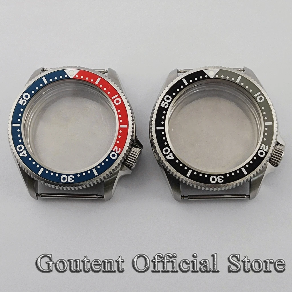 Goutent 37 мм чехол для часов корона на 4 часа сапфировое стекло синий/красный