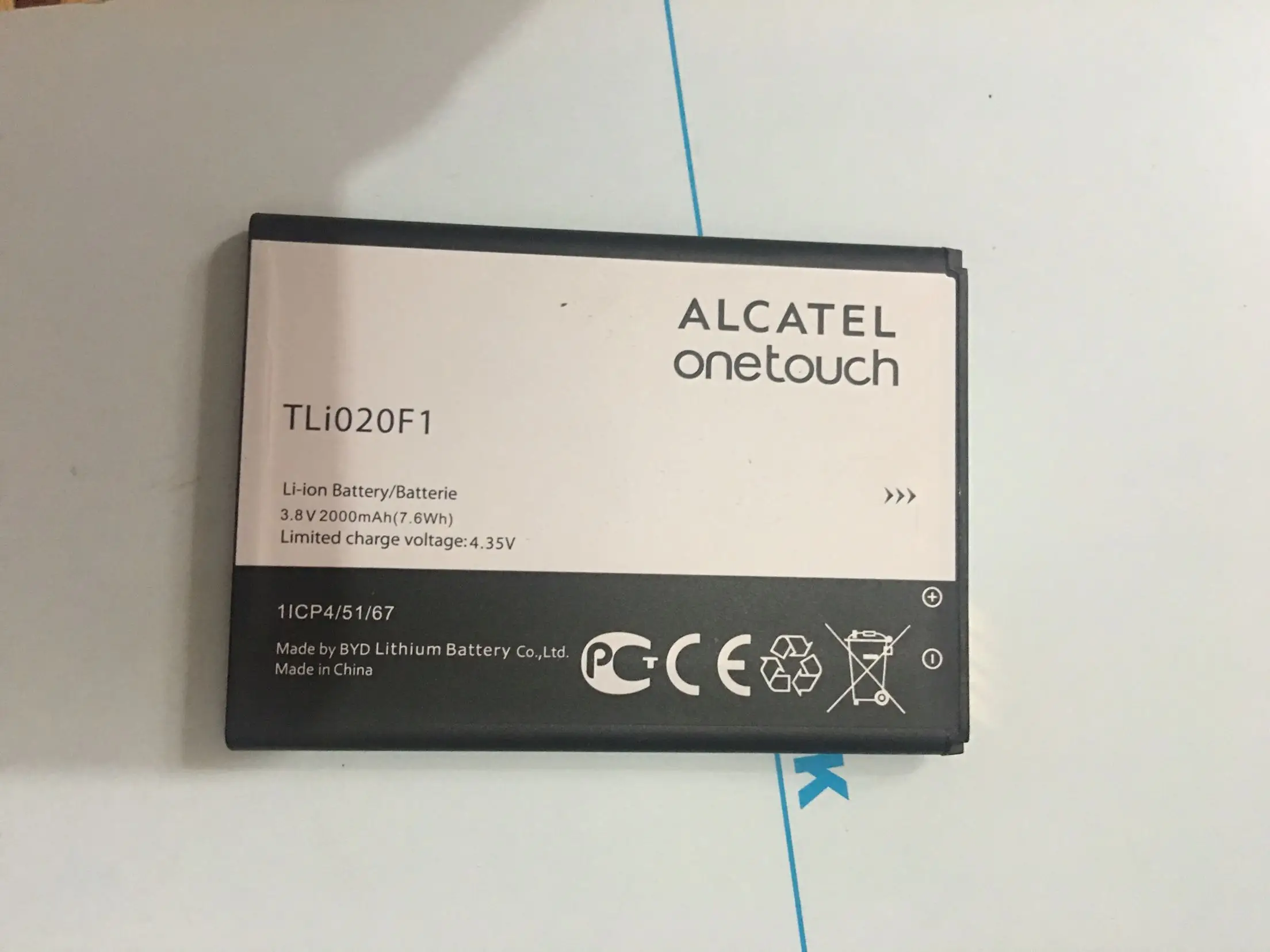 

New 2000mAh TLi020F1 Battery For Alcatel U5 OneTouch 5022d 5044D 5044Y 5044I 5044T 5047D 5047Y 4047D 5022X Star 4G 5070D 5070X