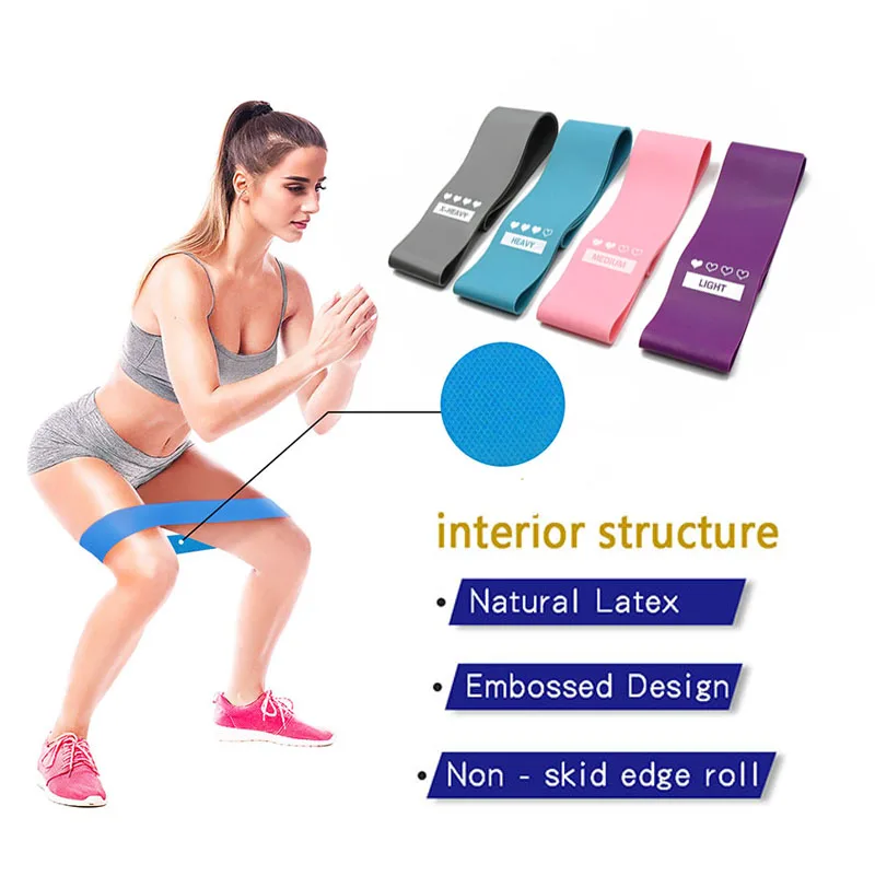 Латексные резинки для йоги спортивные фитнеса Нескользящие эластичные набор
