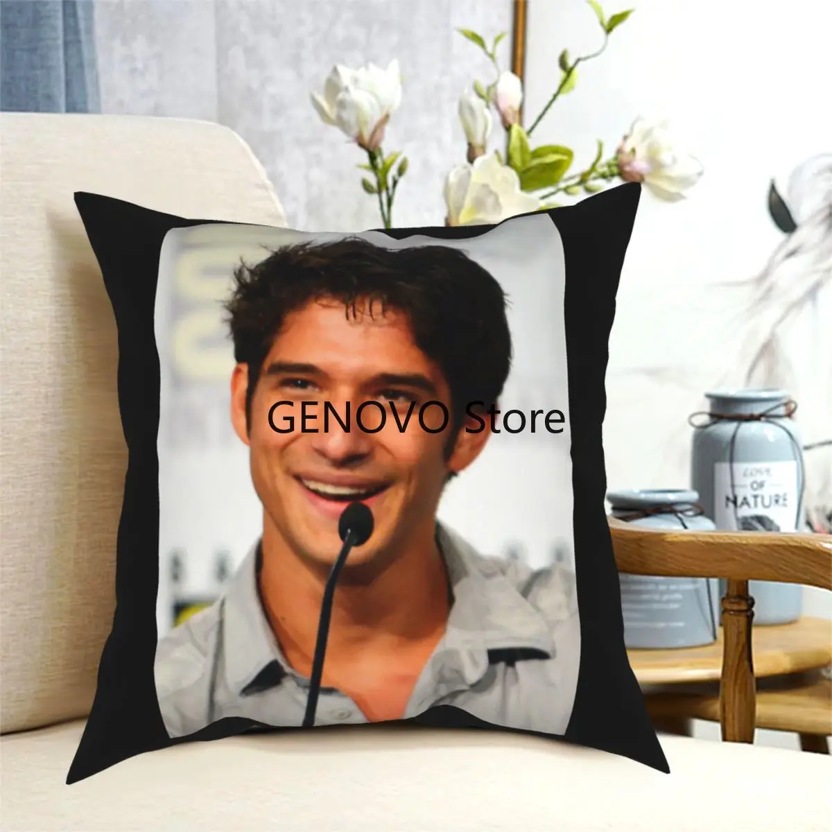 

Cute Tyler Posey Smile Teen Wolf Throw Pillow Cover Cushions for Sofa Creative Cushion Covers