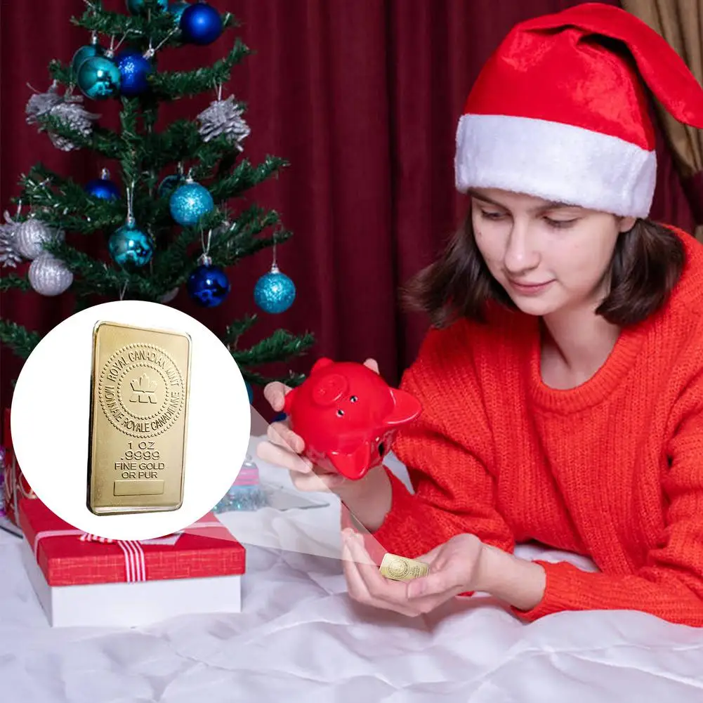Rectangular Coins Canadian Gold Maple Leaf Coin 2021 Commemorative For Decoration Souvenir Gift Collection | Дом и сад
