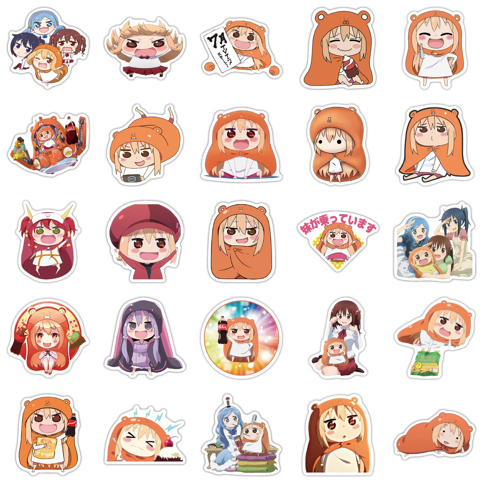 10/50 шт. Япония Himouto! Наклейки с героями аниме Умару-Чан Мультяшные милые женские