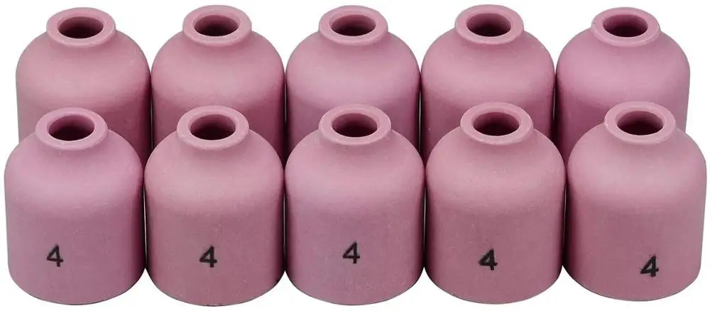 

TIG газовый объектив глинозема сопло керамическая чашка 53N58 #4 1/4 (D6.5*25,5 мм) отверстие Fit PTA DB SR WP 9 20 24 25 TIG сварочный фонарь 10pk