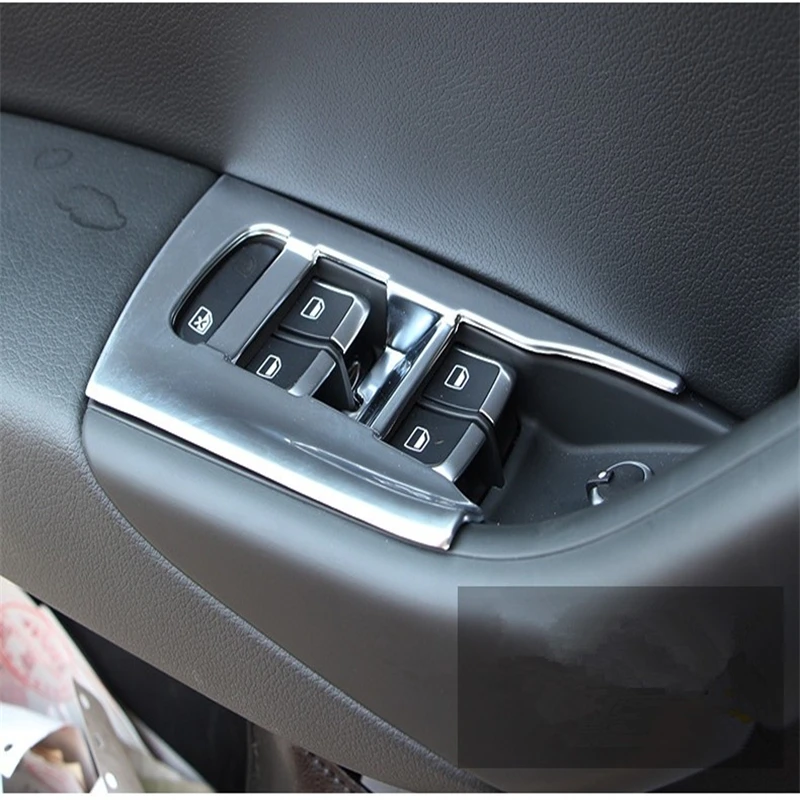 

WELKINRY Автомобильная крышка для Audi Q3 2012 2013 2015 ABS хромированный подлокотник регулятор двери окна подъемник кнопка переключения Ручка отделки