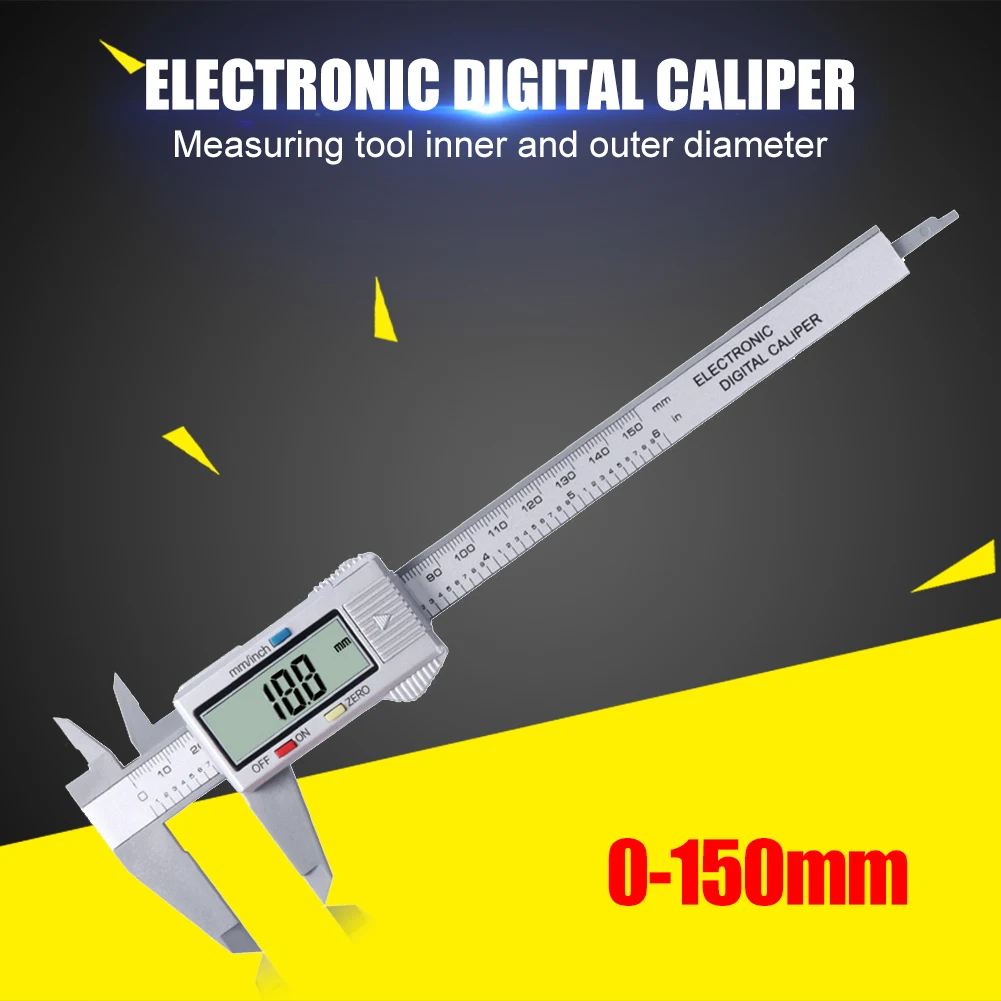 

Portable Classic LCD Digital Electronic Carbon Fiber Vernier Multi-functional Caliper Practical Measure Gauge Micrometer