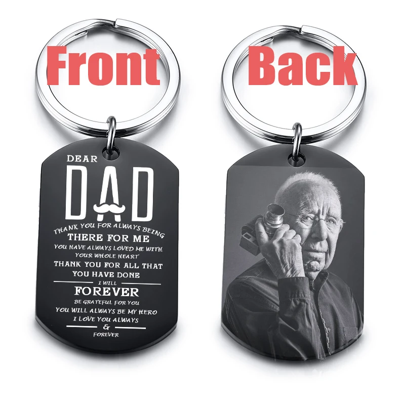 Персонализированные Заказные брелоки для папы и сына с фотографиями сделай сам