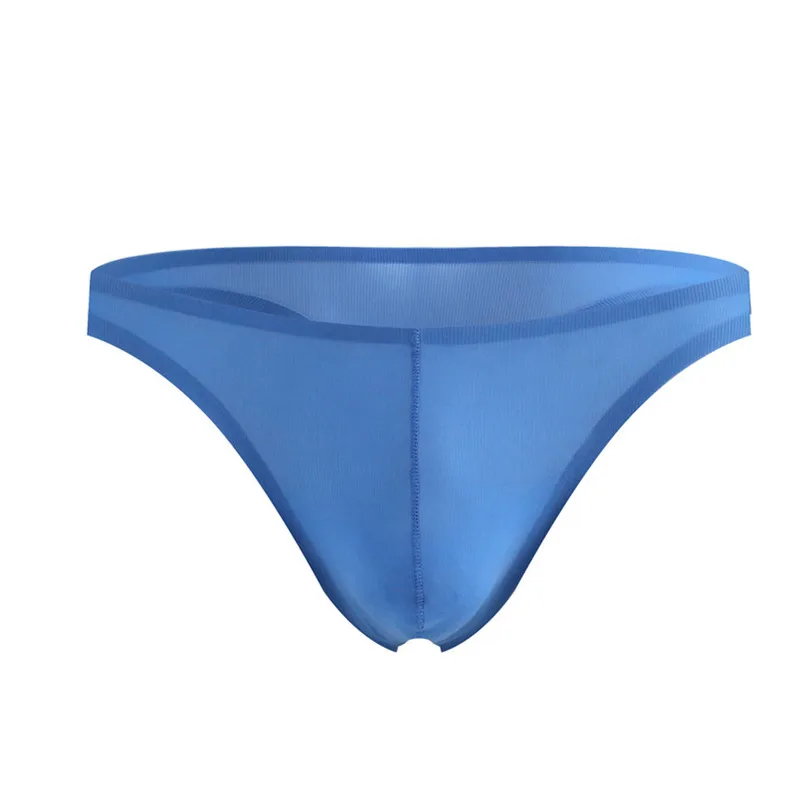5PCS Men's Seamless G-String Thongs Japanese Thin Ice Silk Translucent U-convex T-Back Low Waist Underwear Bikini Thongs