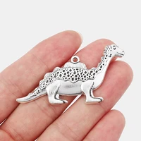 5pcs dinosaur animal charms alloy silver color pendants diy handmade necklace findings jewelry making supplies