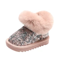 2021 childrens winter boots for girls toddler baby rhinestone princess warm plush cotton shoes kids non slip fashion snow boots