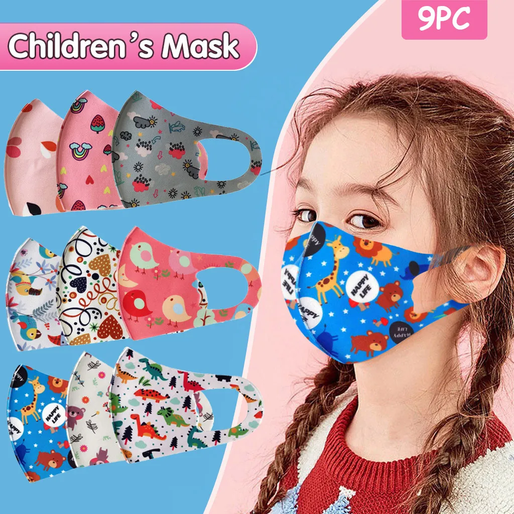 Маски Детские Моющиеся Многоразовые для малышей 9 шт.|Маски и антисептики| |