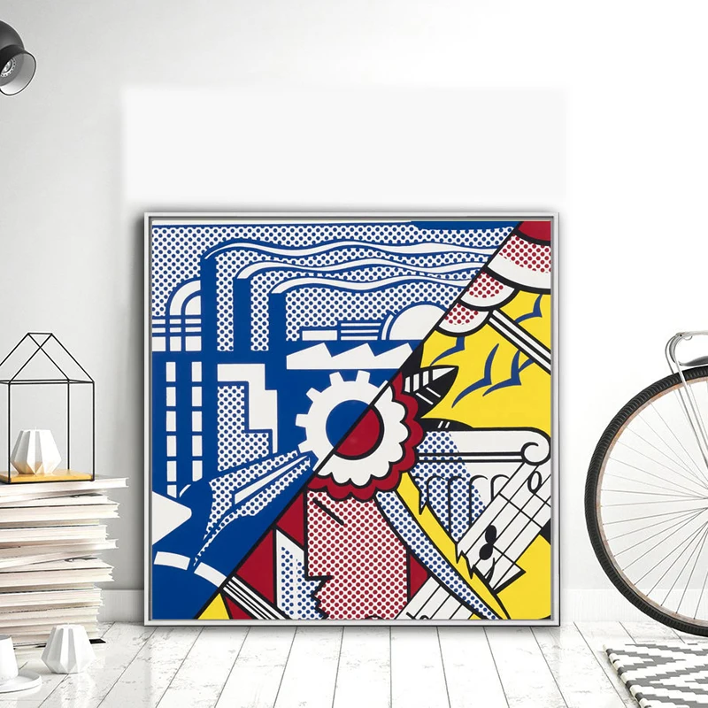 RELIABLI ART Roy Lichtenstein поп-арт, Картина на холсте, абстрактное искусство для гостиной, квадратные настенные картины, печать на холсте, без рамки