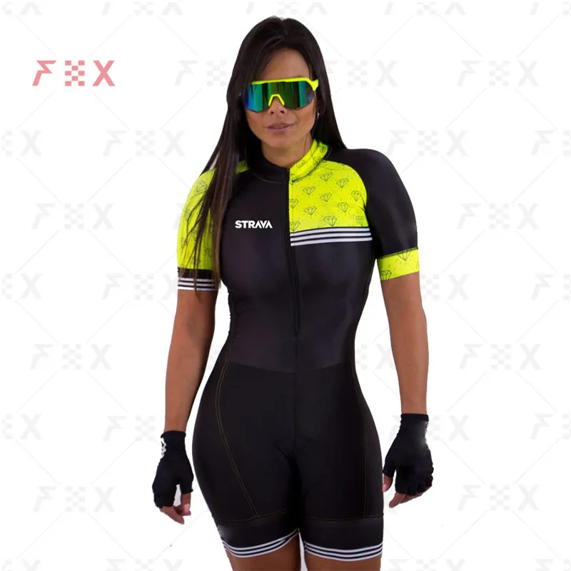 

2021 Strava Женская Спортивная одежда для активного отдыха, велосипедная майка, цельный комбинезон, комплект рубашек, женский костюм
