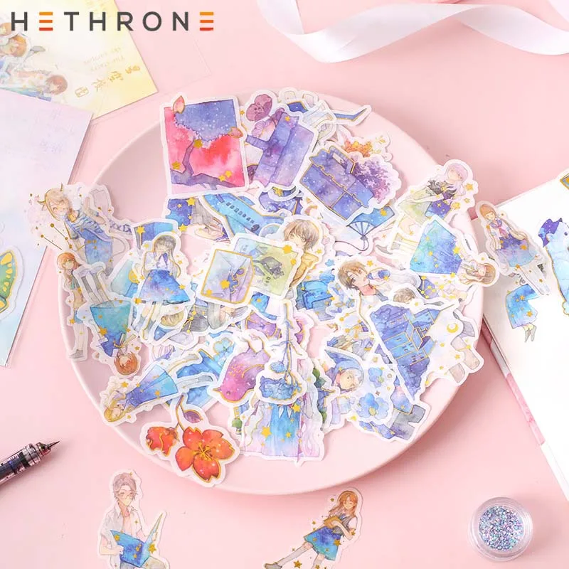 Hethrone 2 шт./пакет ручная роспись Звезда путешествия прозрачный ПВХ вручную учетной