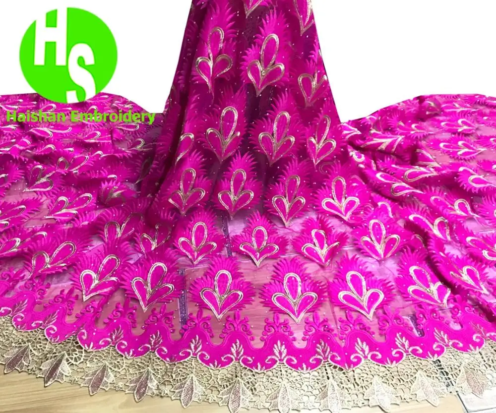 

HS французская кружевная ткань Золотая африканская кружевная ткань Высокое качество Кружевная Сетка кружева 2020 африканская Свадебный круж...