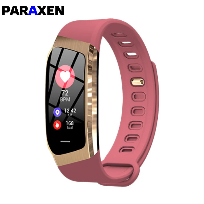 Pink PARAXEN водонепроницаемый спортивный умный Браслет пульсометр Смарт Браслет для измерения кровяного давления кислородный умный Браслет фитнес-трекер - Цвет: Pink