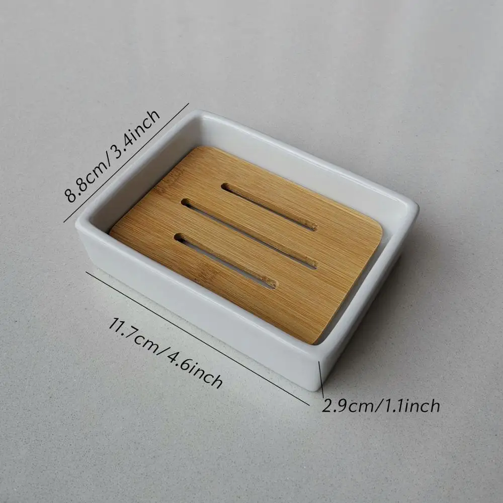 Soap Dish Holder Stainless Steel with Ceramic Seat for Bathroom Shower Riser Kitchen Organized | Обустройство дома