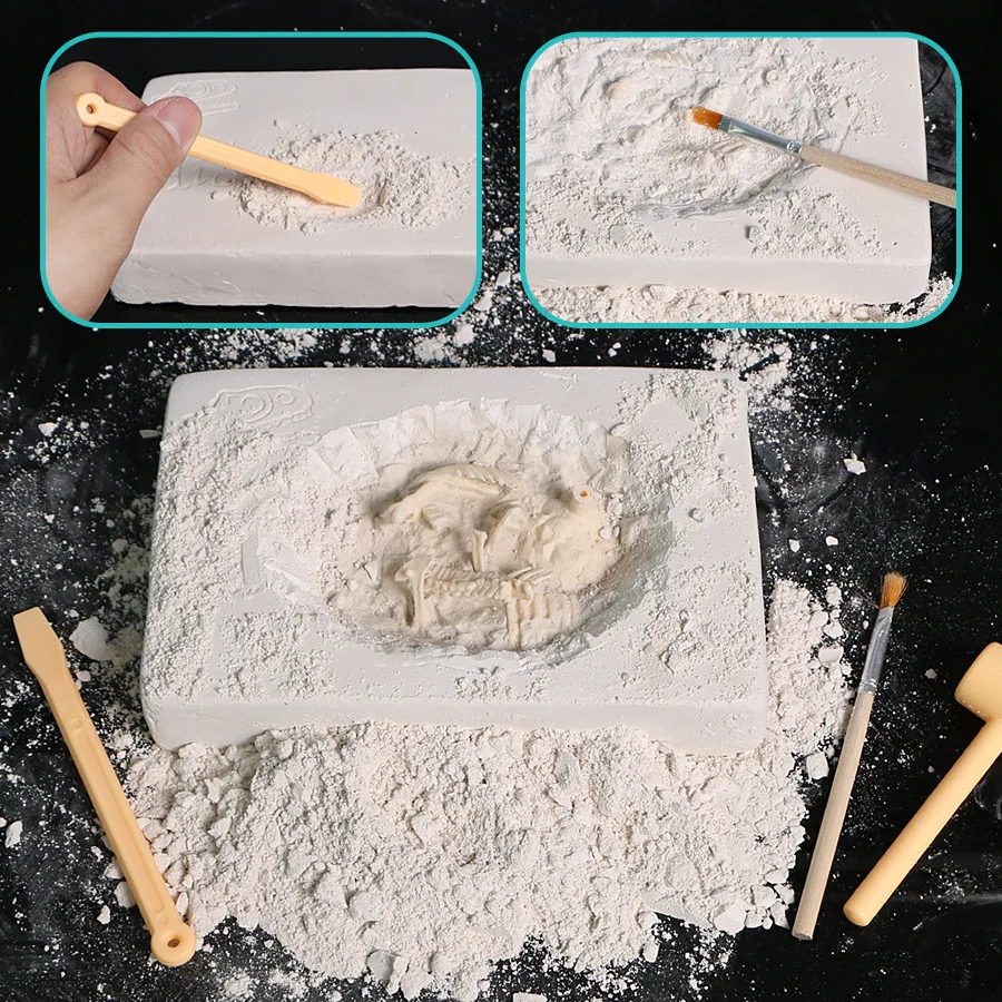 

Children's Educational Digging Plaster DIY Toys Mini Archaeological Fossils Dinosaur Bones Assembled Model Exploration Toys