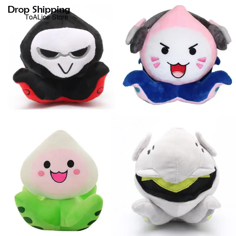 

18cm Cute Game OW Stuffed Plush Doll D.VA DVA Genji Pachimari Onion Octopus Plush Toy Gift Cosplay Props Action Figure 4 Types