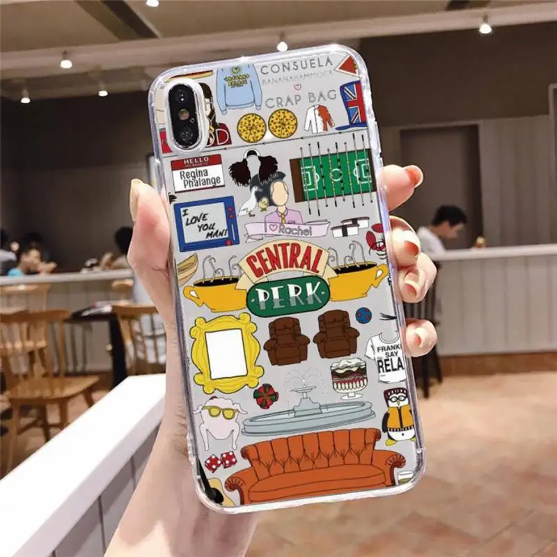 Friends TV Show Door Phone Case Transparent soft For iphone 13 7 8 11 12 plus mini x xs xr pro max