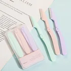 3 шт.компл. складной триммер для бровей, ножницы для бровей для начинающих, безопасная бритва для соскабливания бровей, Инструменты для декорирования бровей 2021