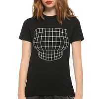 Boobs Optical Illusion Women T Shirt 3d Printed Funny Tshirt Cotton Graphic Tee Womens Clothing 90s Gothi Clothes Dropshipping