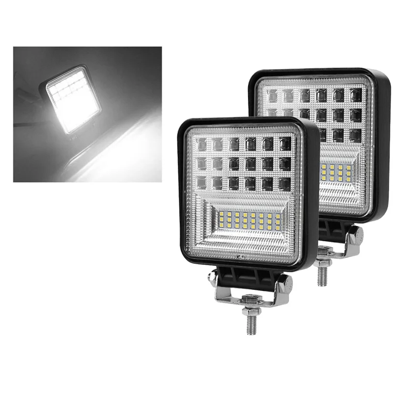 2PCS GZKAFOLEE 120 Вт 4x4 светодиодный световой бар точечный прожектор комбинированные внедорожные светодиодные фары для внедорожника грузовик трактор ATV 24 В светодиодный бар 12 в рабочий свет - Цвет: 2PCS