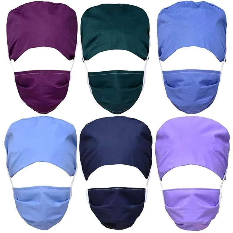 Унисекс скрабы крышки Лица Наборы Хлопок Sweatband кормящих рабочих шапки салон