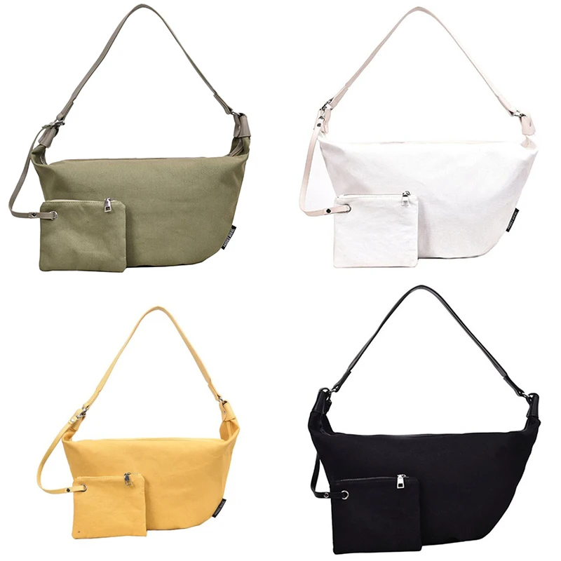 

Женская сумка, женские модные сумки, новая женская сумка через плечо, Женская холщовая однотонная сумка большой вместимости