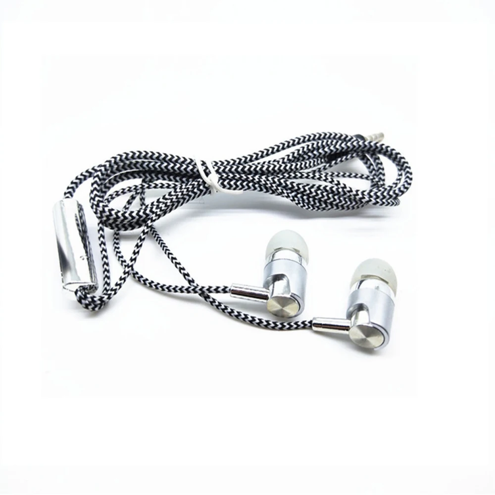 Проводные наушники для MP3 MP4 вкладыши плетеная веревка тканевая наушник с