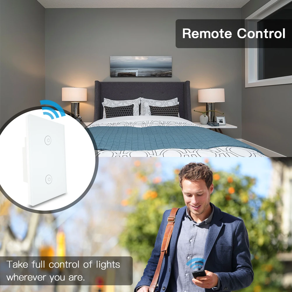 3-х канальный интеллектуальный выключатель света с Wi-Fi работает Alexa Google Home не