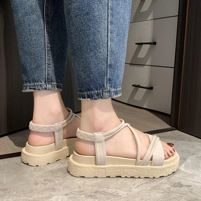 

Clear Heels Fashion Womens Shoes 2021 Beige Heeled Sandals Soft Med All-Match Espadrilles Platform Luxury Velvet Black Gladiator