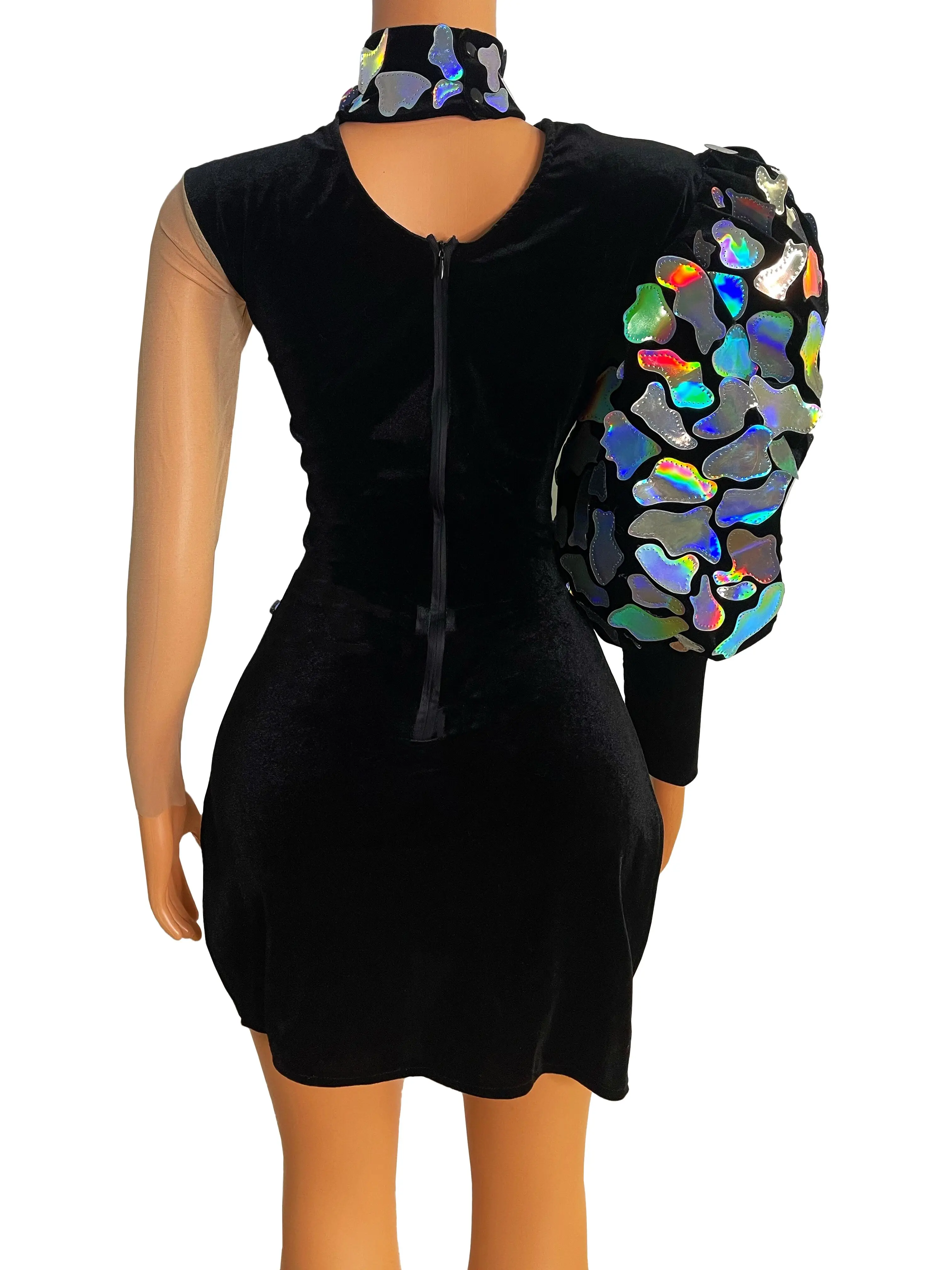 Вечерние платья для танцовщицы блестящее короткое платье с зеркальными