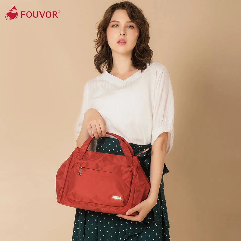 Fouvor Новая модная Водонепроницаемая нейлоновая вместительная сумка для женщин