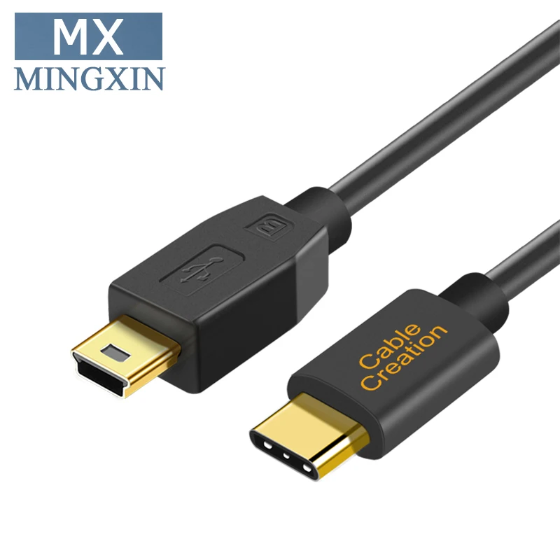 Кабель Mini USB-USB C кабель USB Type-C-Mini B совместимый с GoPro Hero 3 + цифровая камера для
