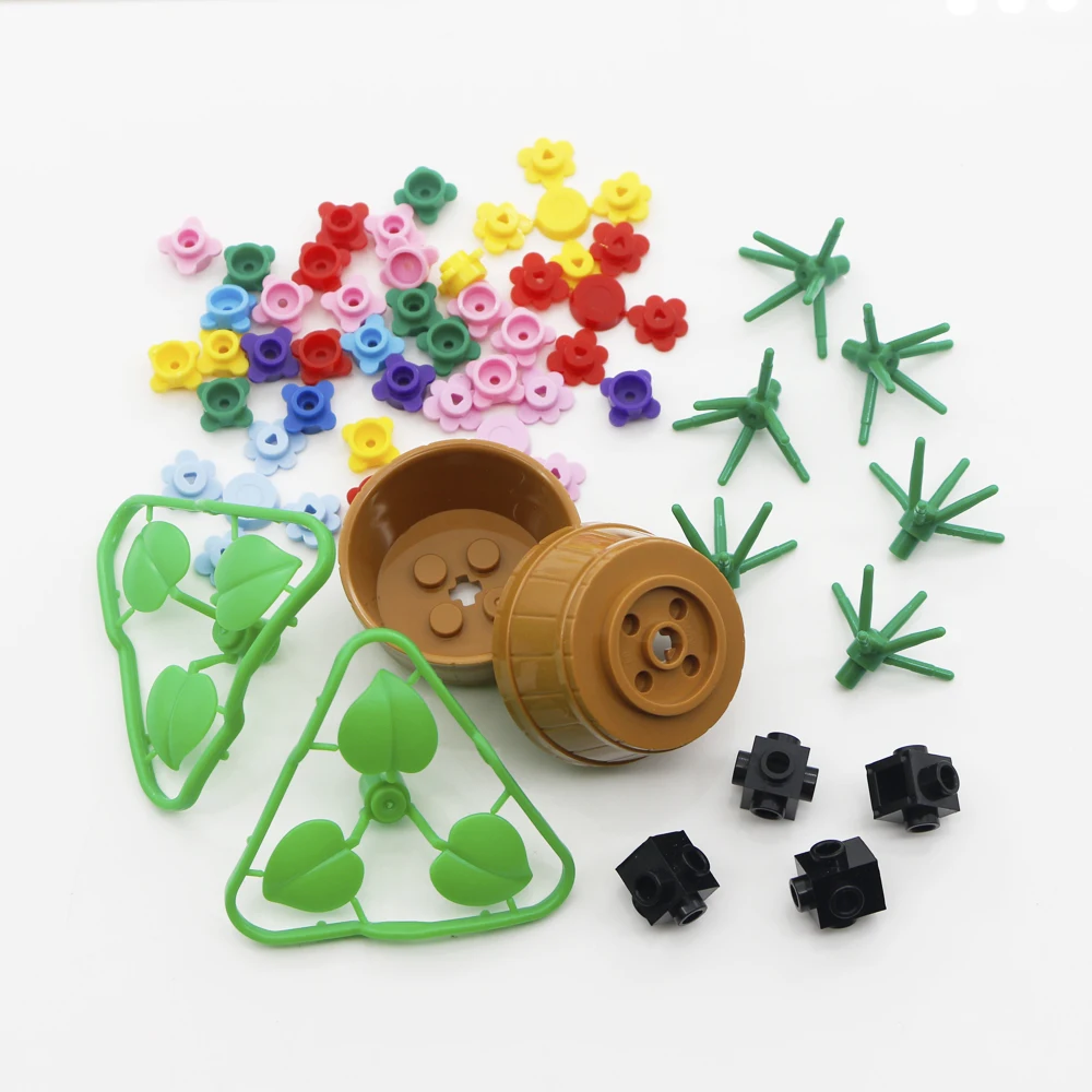 Совместимые с Friends строительные блоки MOC Цветочная трава детали аксессуары