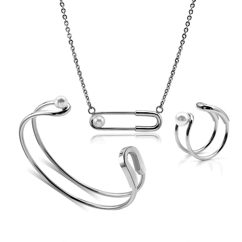 Женский чокер из нержавеющей стали ожерелье серебристого цвета с